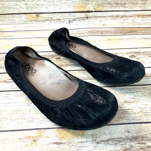 Obeo Womens Black Leather Bio System Tia Ballet Flat Shoes 7N Comfort Classic